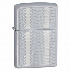 Zippo Lightly Feathered Satin Chrome Lighter (model: 28051)