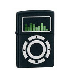 Zippo Music Black Matte Lighter (model: 24712)