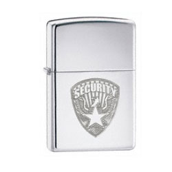 Zippo US Security High Polish Chrome Lighter (model: 24703)