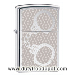 Zippo 28287 Classic High Polish Chrome Handcuffs Bling Windproof Pocket Lighter