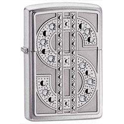 Zippo High Polish Chrome Bling Emblem Lighter (model: 20904)