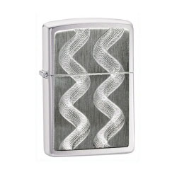 Zippo Double Twister Emblem Brushed Lighter (model: 24871)