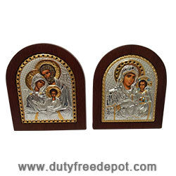 Colored Icon Silver Plate by Religious Gifts